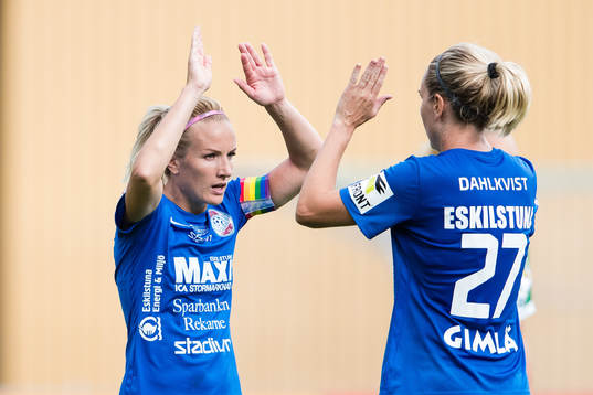 Eskilstunas Petra Johansson jublar
