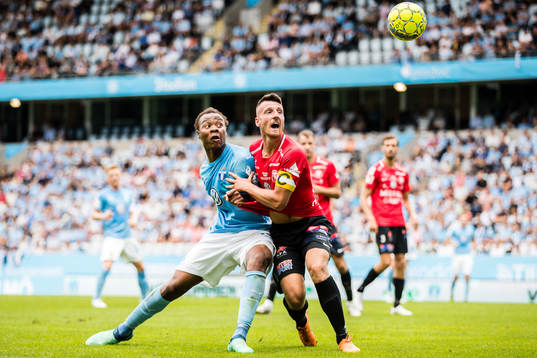Malmö FFs Carlos Strandberg och Trelleborgs Alexander