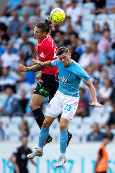 Trelleborgs Isak Jönsson och Malmö FFs Marcus Antonsson