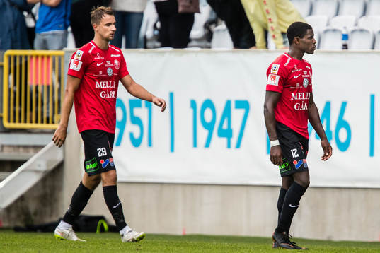 Trelleborgs Jasmin Sudic och Kofi Sarkodie deppar
