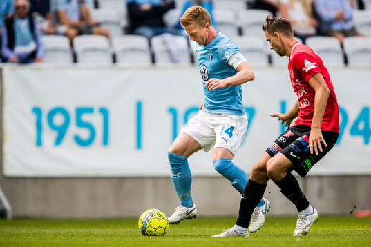 Malmö FFs Anders Christiansen och Trelleborgs Jasmin Sudic