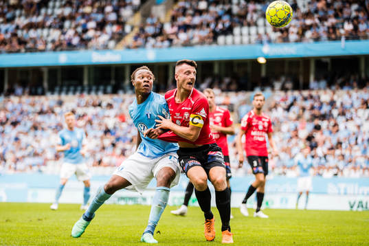 Malmö FFs Carlos Strandberg och Trelleborgs Alexander