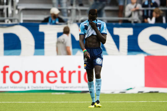 Djurgårdens Aliou Badji deppar