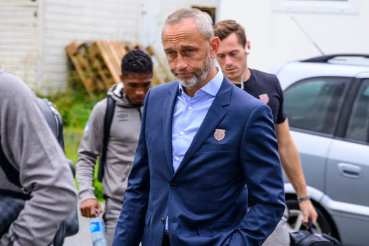 Lars Bohinen, head coach of Aalesund, arrives
