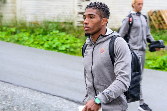 Erikson Spinola Lima of Aalesund arrives at the stadium