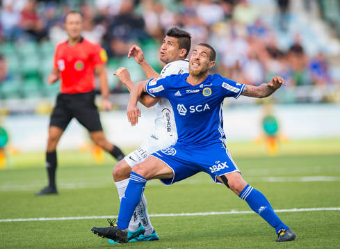 Häckens Paulinho och Sundsvalls Juan Jose Ciercoles Sagra