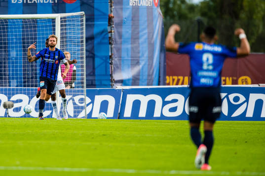 Vadim Demidov of Stabæk celebrates the 1-0 goal