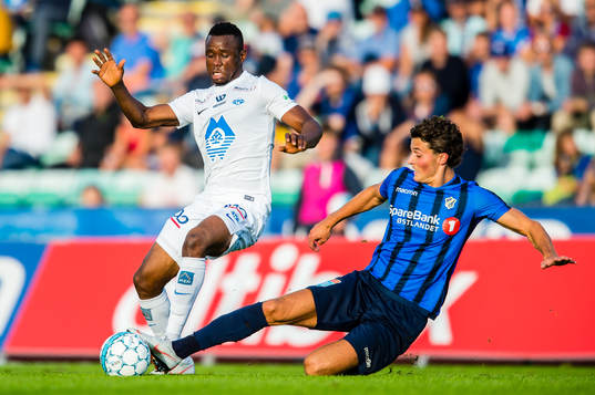 Leke Samson James of Molde and Daniel Fredrik Granli of