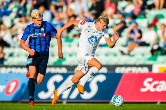 Jeppe Arctander Moe of Stabæk and Erling Braut Håland of