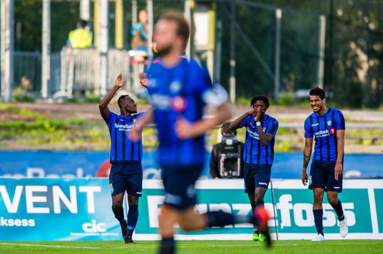 Bi Sylvestre Franck Fortune Boli of Stabæk celebrates the
