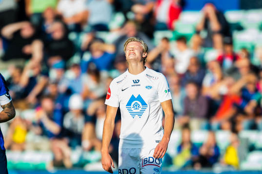 Erling Braut Håland of Molde looks dejected