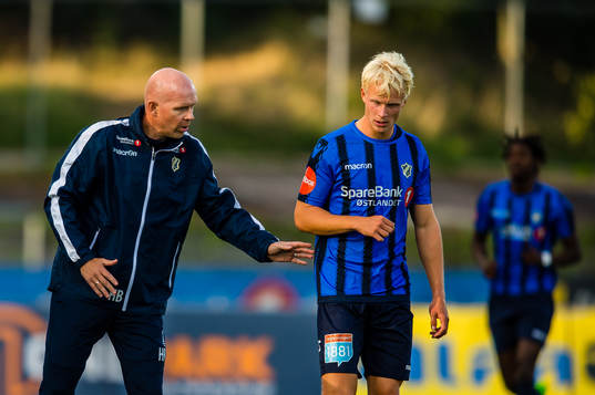 Henning Berg, head coach of Stabæk,  and Jeppe Arctander