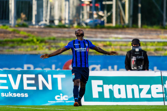 Bi Sylvestre Franck Fortune Boli of Stabæk celebrates the
