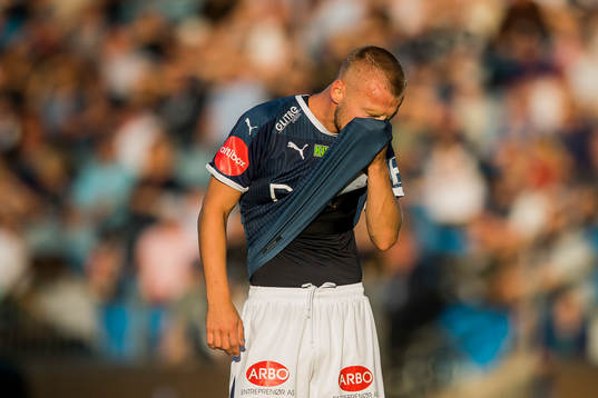Herman Stengel of Strømsgodset looks dejected