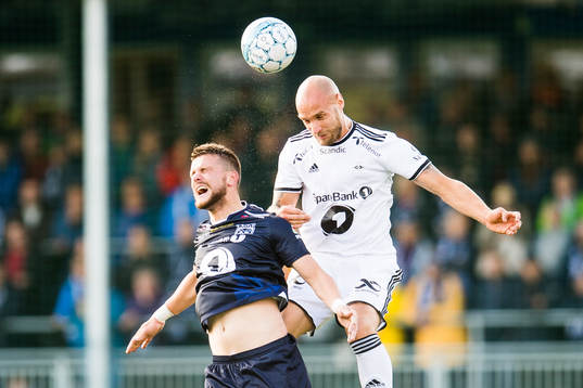 Flamur Kastrati of Kristiansund and Tore Reginiussen of