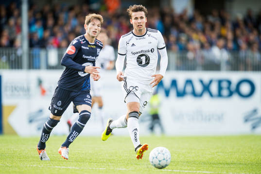 Liridon Kalludra of Kristiansund and Anders Trondsen of