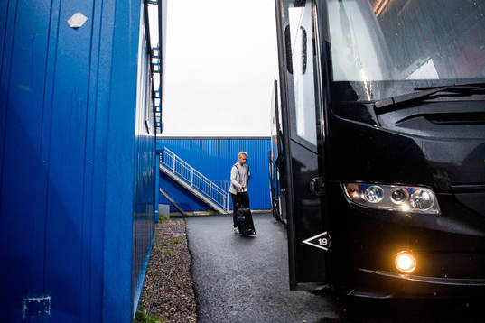 Goalkeeper Arild Østbø of Rosenborg leaves the arena