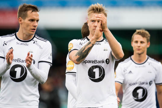 Anders Konradsen and Alexander Søderlund of Rosenborg