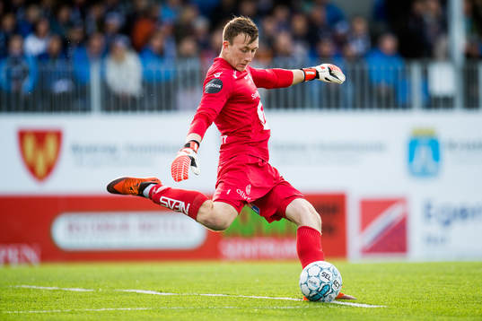 Goalkeeper Sean McDermott of Kristiansund
