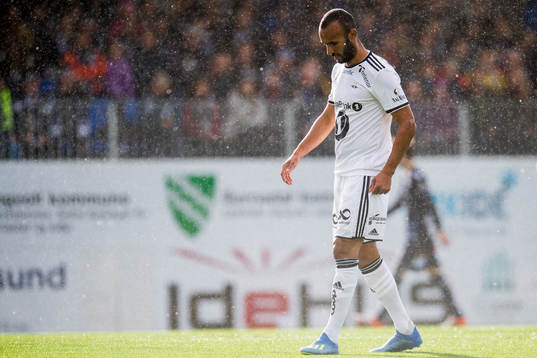 Issam Jebali of Rosenborg looks dejected
