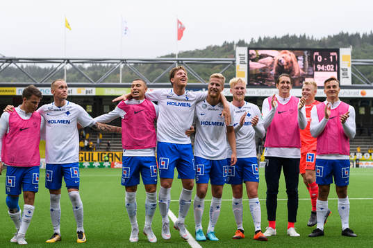 Norrköpings spelare jublar