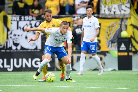Norrköpings Simon Thern och Elfsborgs Robert Gojani