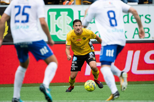 Elfsborgs Stefan Ishizaki nder fotbollsmatchen i