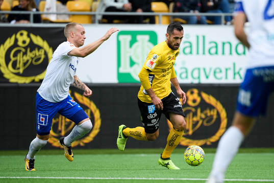 Elfsborgs Emir Bajrami och Norrköpings Gudmundur