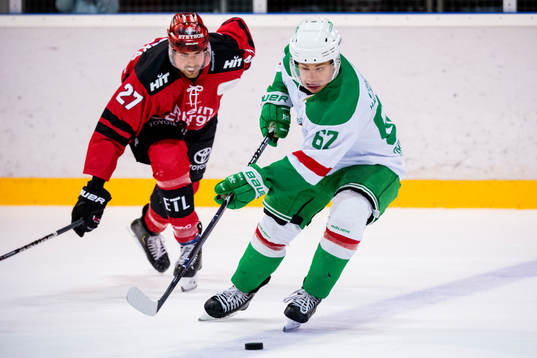 Kölns Pascal Zerressen och Rögles Leon Bristedt