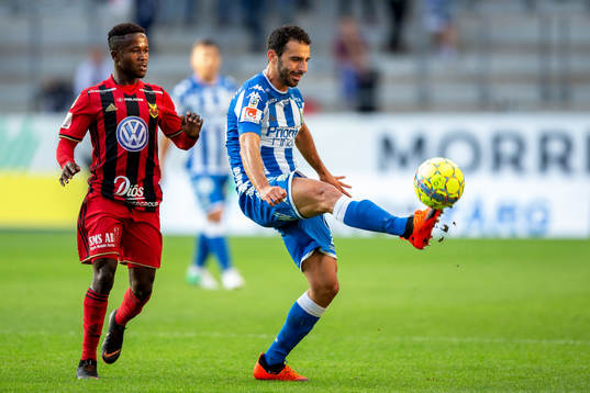 Östersunds Frank Arhin och IFK Göteborgs André Calisir