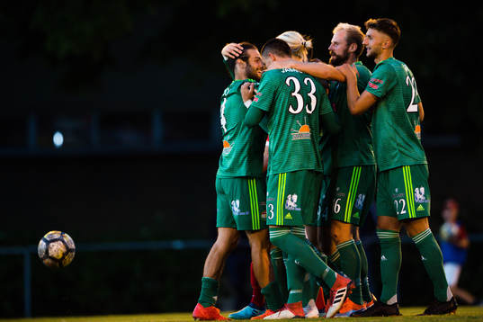 Dalkurds spelare jublar