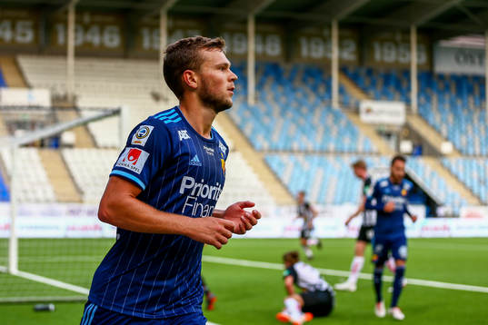 Djurgårdens Jesper Karlström jublar