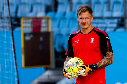 Goalkeeper Johan Dahlin of Malmö FF