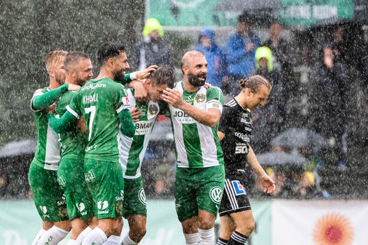 Hammarbys Imad Khalili, Leo Bengtsson och Kennedy