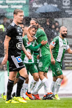 Hammarbys Leo Bengtsson jublar