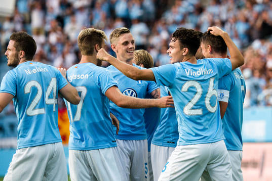 Sören Rieks and Andreas Vindheim of Malmö FF celebrates