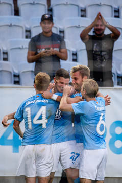 Marcus Antonsson of Malmö FF celebrates the 2-0 goal