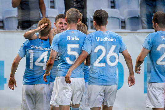 Marcus Antonsson of Malmö FF celebrates the 2-0 goal