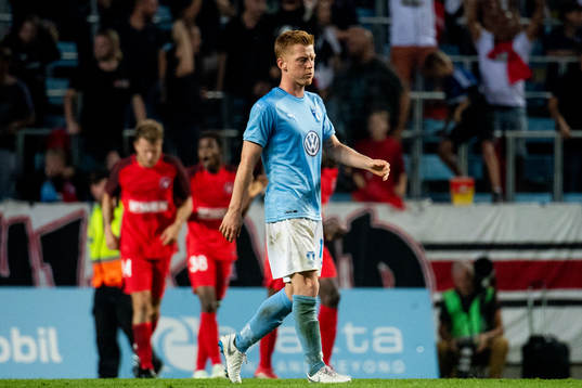 Anders Christiansen of Malmö FF looks dejected