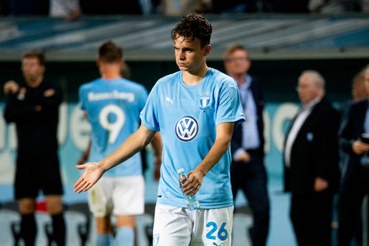 Andreas Vindheim of Malmö FF looks dejected
