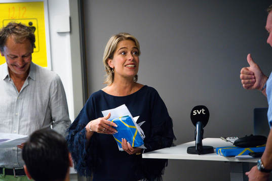 Lennart Ekdal och Idrottsminister Annika Strandhäll