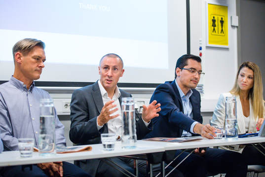 Dr Tim Crabbe,Liam McGroarty, UEFA,  Razvan Burleanu,