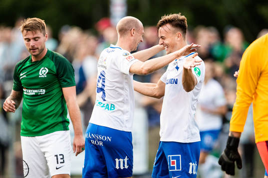 Norrköpings målskytt Henrik Castegren och Henrik