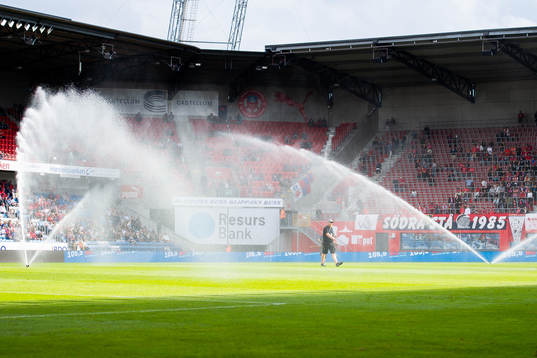 Bevattning system igång på Olympia