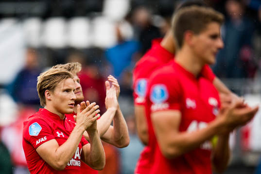 Jonas Svensson and Fredrik Midtsjø of AZ Alkmaar