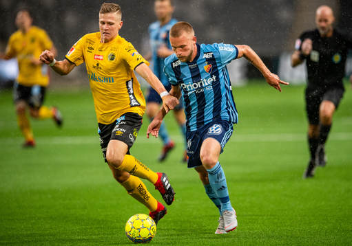 Djurgårdens Nicklas Bärkroth och Elfsborgs Joakim Nilsson