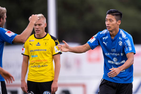 Halmstads Kosuke Kinoshita jublar