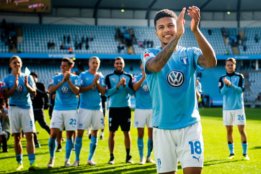 Malmö FFs Romain Gall jublar