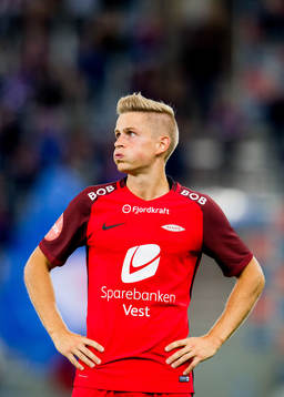 Thomas Grøgaard of Brann looks dejected