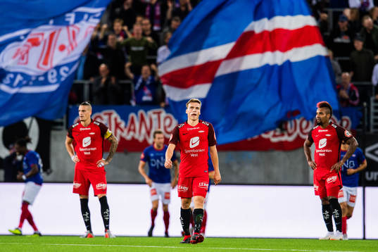 Ruben Yttergård Jenssen of Brann looks dejected